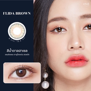 Zpluzlens คอนแทคเลนส์ : 🧡Mini Flida Brown 0.00 ถึง -5.00