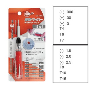 CONSO ไขควงมินิ 12 IN 1 รุ่น CS-1075