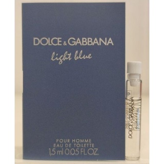 Vial 💢 Dolce &amp; Gabbana ☁️ Light Blue Pour Homme EDT 1.5ml น้ำหอมชนิดพกพาชนิดหัวแต้ม น้ำหอมแท้💯