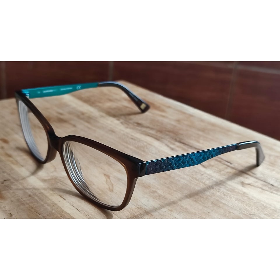 Marchon NYC Downtown 210 Cat Eye Eyeglasses Frames size 52 16 135 mm กรอบแว่นของแท้มือสอง ทรงสวยๆ งา