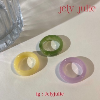 jely julie | resin rings tri color