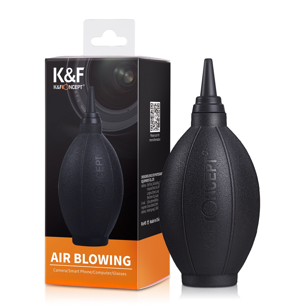 K & F Concept ฝุ่น Blower ทําความสะอาดยาง Air Blower ปั๊มฝุ่นทําความสะอาดเลนส์ DSLR เครื่องมือทําความสะอาดสําหรับกล้อง SLR เลนส์กล้องส่องทางไกล CCD