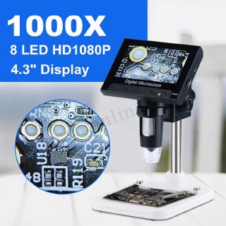 ไมโครสโคปแบบอิเล็กทรอนิกส์ VGA ขนาด 1000x 2.0 MP DM4 7 "จอแสดงผล LCD พร้อมขาตั้ง 8 LED สำหรับการซ่อมเมนบอร์ด PCB