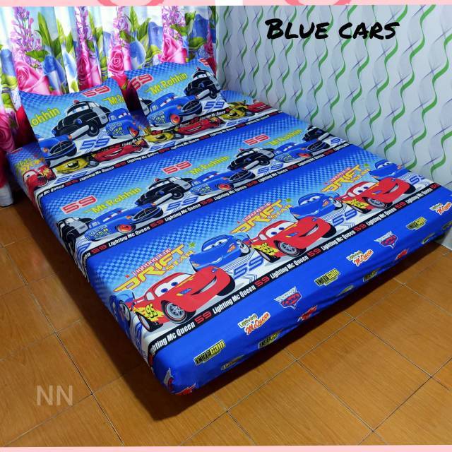 ผ้าปูที่นอน 180x200 รถยนต์ MAQUEEN CHILDREN& 39;S BED SHEETS CHARACTER BED SHEETS