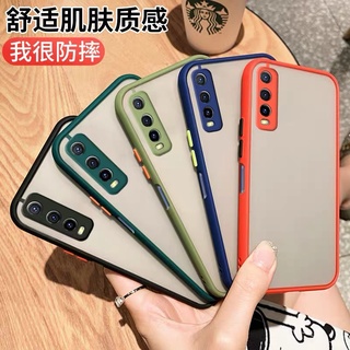 เคสขอบสีหลังด้าน OPPO Reno4 Reno4z Reno4Pro A52 A92 A53  A93 F17pro A73 F17 Reno3Pro A9 2020/A5 2020 F11PRO