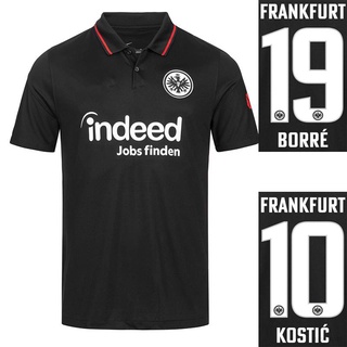 เสื้อโปโลแขนสั้น ลายทีมชาติฟุตบอล Eintracht Frankfurt FTB 2021-2022 ชุดเหย้า พลัสไซซ์