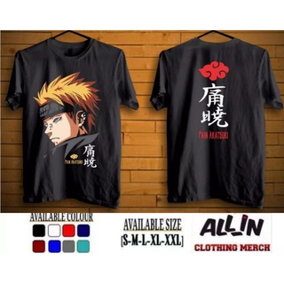 เสื้อยืดผ้าฝ้ายพรีเมี่ยม เสื้อยืดแขนสั้นพิมพ์ลายการ์ตูนนารูโตะ Yahiko Akatsuki Naruto