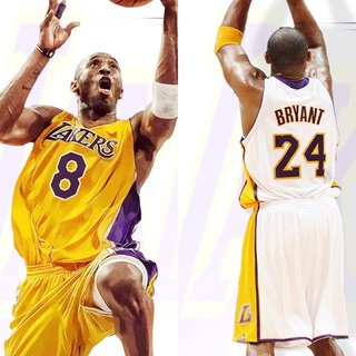 ชุดบาสเก็ตบอล สำหรับฝึกซ้อม เล่นกีฬา สำหรับผู้ชาย/NBA LAKERS 24 Kobe เสื้อบาสเกตบอล