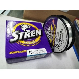 สายเอ็นตกปลา สายโมโนฟิลาเม้น Stren สีส้ม สีขาว