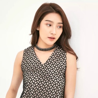 RMVcollection Evelyn Crochet Top in BLACK