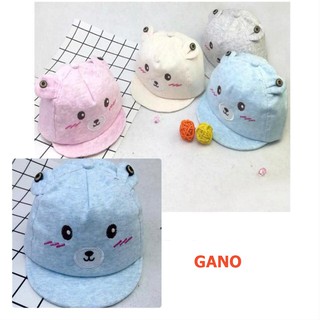 หมวกเด็ก หมวกแก๊ปหน้าหมี มีหู งานสวยน่ารัก สำหรับเด็ก 3-24 เดือน (พร้อมส่งจากประเทศไทย)