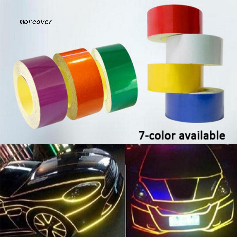 MORE♥5Mx2cm Car Vehicle Body DIY Self-Adhesive Reflective Sticker ...