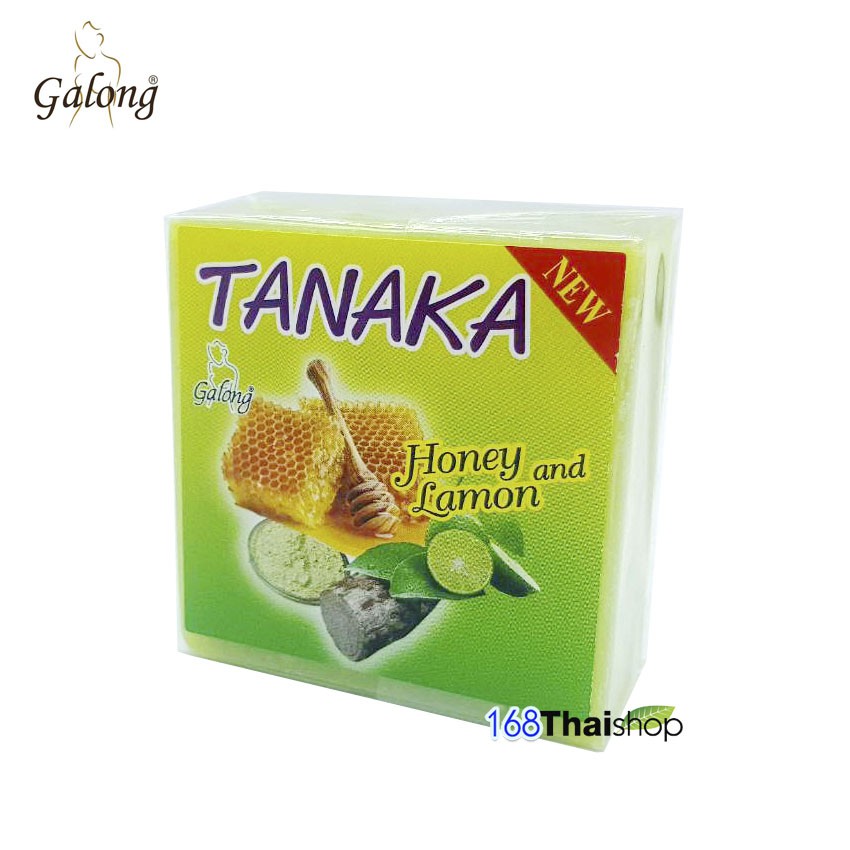 Galong Tanaka honey and lamon 60 g. การอง กาลอง สบู่ล้างหน้าและทำความสะอาดผิวกาย สบู่อาบน้ำ