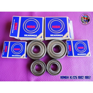 Honda XL125 1982-1987 Front + Rear Wheel Bearing Set ชุดลูกปืน 4ชิ้น