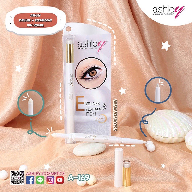 A-196 ASHLEY PREMIUM COSMETIC EYELINER & EYESHADOW PEN ผลิตภัณฑ์ตกแต่งรอบดวงตา
