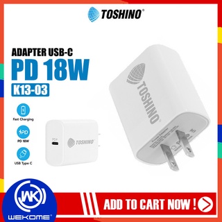 สินค้าขายดี หัวชาร์จ Toshino พอร์ต USB-C 18W (Max) หัวชาร์จเร็ว Fast Charge อุปกรณ์ชาร์จมือถือ หัวชาร์จ สายชาร์จ