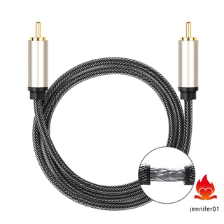 jennifer Hifi 5.1 Spdif Rca To Rca Male To Male Coaxial  Cable Connector Nylon Braid Cable