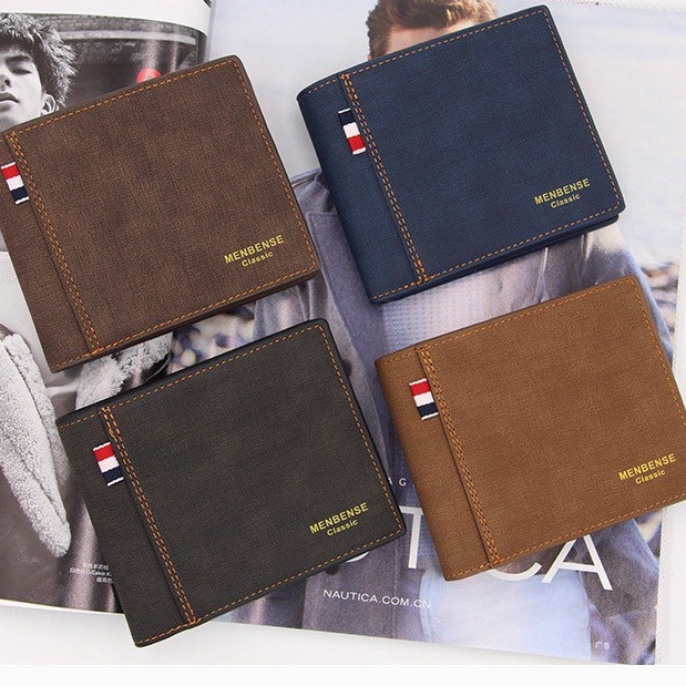 GUCSELECTED(B1694) กระเป๋าสตางค์ผู้ชาย MenBense Classic เป็นหนังPUสัมผัสนิ่ม