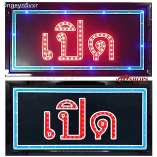 ป้ายไฟ led ป้ายไฟวิ่งled แบบกระพริบ คำว่าเปิด ภาษาไทย ป้ายกล่องไฟ  ป้ายไฟสำเร็จรูป พร้อมใช้งาน เป็นสติกเกอร์เคลือบเงาอย่