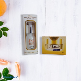 เซทหน้าใสเซรั่มทองคำJJ.Herb+ครีมขมิ้นไพลJJ.Herb Night Cream ขนาด 10 กรัม เซทละ 280 บาท