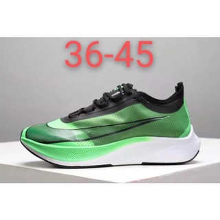 【พร้อมส่ง..จากไทย 30คู่ เท่านั้น】รองเท้าวิ่งNike ZoomX Vaporfly NEXT% สีเขียวเรืองแสง,เบา ระบายอากาศ,ผู้ชายและผู้หญิง