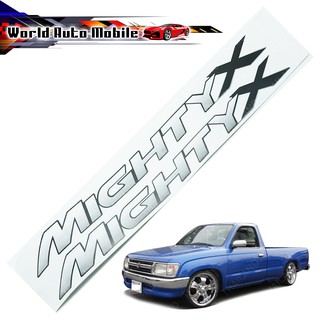 สติ๊กเกอร์ Mighty-X Sticker Toyota Toyota Mighty-X  ขาว-ดำ จำนวน 2 ชิ้น