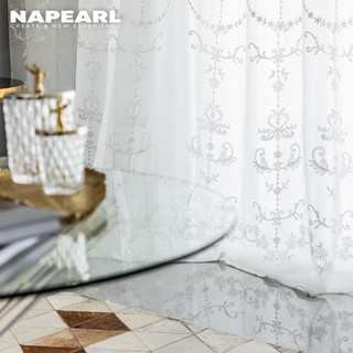 NAPEARL ผ้าม่านแบบบาง ปักสไตล์ยุโรป