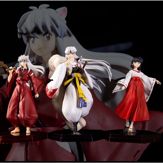 โมเดลฟิกเกอร์ PVC อนิเมะ Inuyasha Human Sesshomaru Kikyou Kagome ขนาด 18 ซม. ของเล่นสําหรับเด็ก