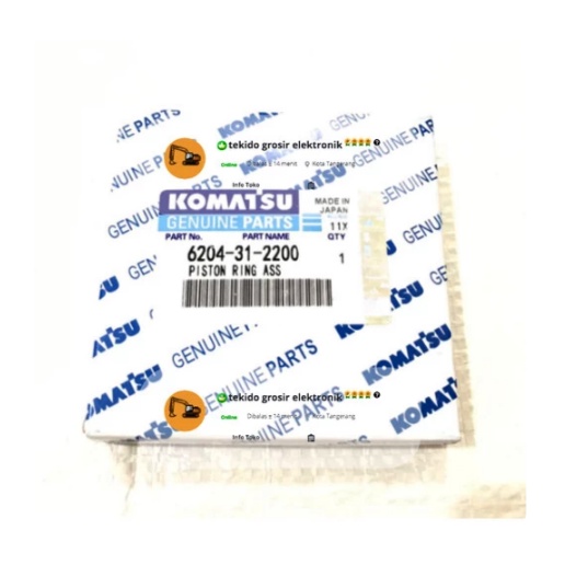 Komatsu แหวนลูกสูบ 6204-31-2200 6204 31 2200
