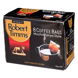 โรเบิร์ตทิมส์กาแฟคั่วบดมอคค่าเคนย่าคอฟฟี่แบค 45กรัม Robert Tims Roasted &amp; Ground Coffee Mocha Kenya Coffee Bag 45g.