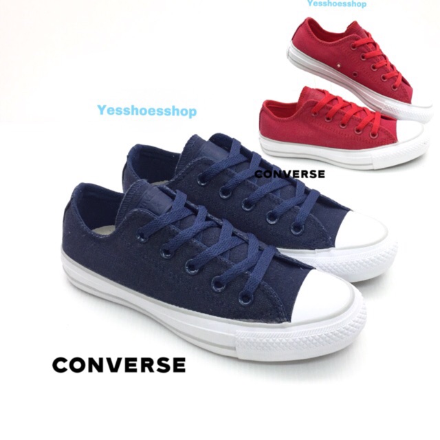 Converse รองเท้าผ้าใบคอนเวิร์ส รุ่นAll Star Mono สีน้ำเงิน , แดง สินค้าลิขสิทธิ์แท้ สำหรับหญิงและชาย
