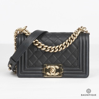 CHANEL BOY 8 IN BLACK CAVIAR SHINY GHW