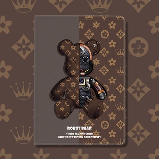 ROBOT BEAR for เคสไอแพด   air 1 2 3 4 5   mini 4 5 6 เคส   pro 11 10.2 gen 7/8/9 Airbag tri-fold pen slot case