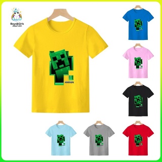 【COD】 Roblox แขนสั้นเด็กพิมพ์ลาย เสื้อยืดแขนสั้นชาย/หญิง เสื้อลำลองผ้าฝ้ายระบายอากาศ