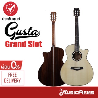 Gusta Grand Slot กีตาร์โปร่ง Acoustic Guitar ฟรีกระเป๋า Soft Case Music Arns