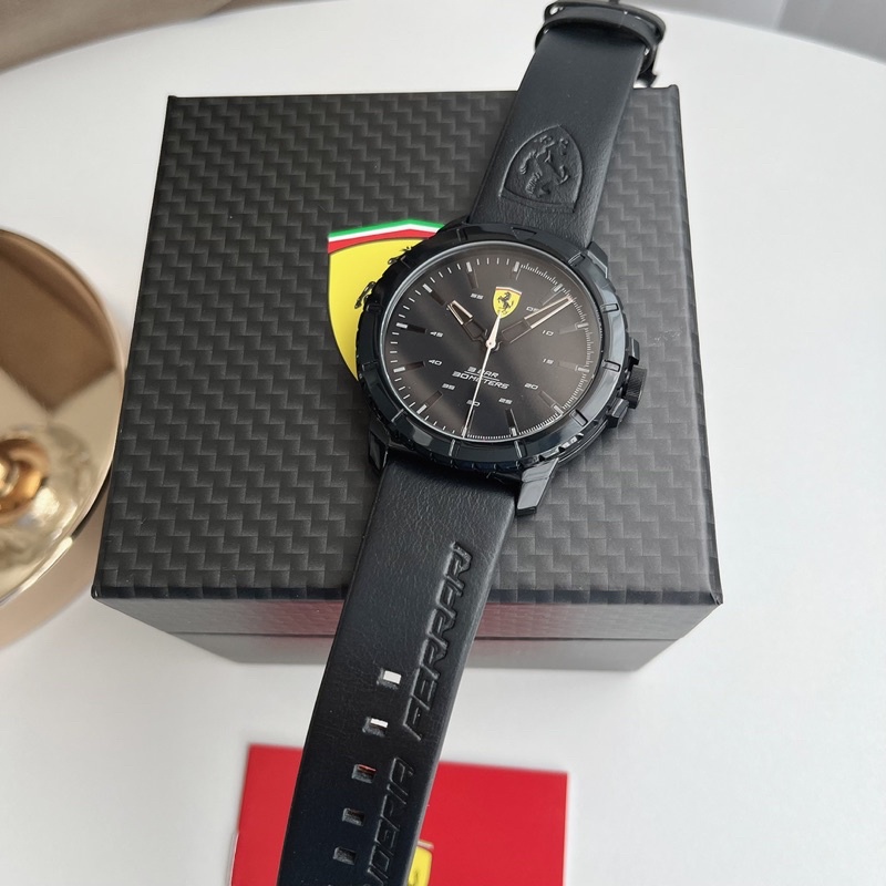 👑ผ่อน0%~แท้100%👑 นาฬิกาข้อมือ  Scuderia Ferrari 0830901 Scuderia Ferrari Forza Evo Black Men's Watch