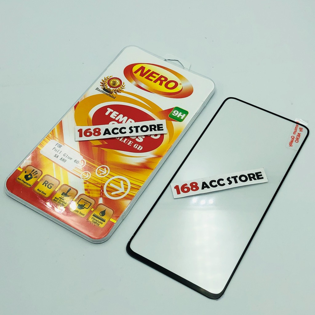 ฟิล์มกระจกนิรภัย SAMSUNG A80 FULL GLUE / ฟิล์มกระจกนิรภัย SAMSUNG A80 FULL