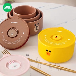 LINE FRIENDS กล่องใส่อาหาร เข้าไมโครเวฟได้