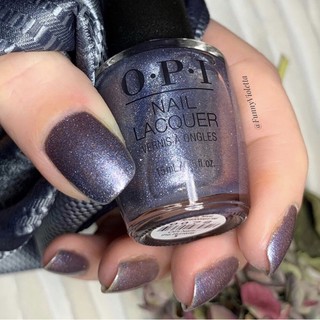 พร้อมส่ง OPI Nails the Runway  สีเงิน Gunmetal เหลือบม่วง มีชิมเมอร์ระยิบๆ สวยแพง จาก Muse of Milan collection แท้ 💯%