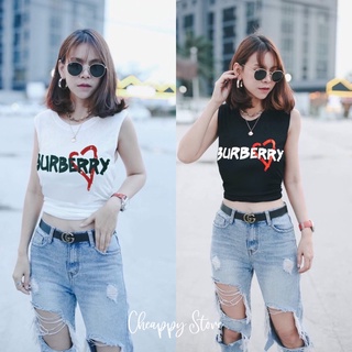 ♥️พร้อมส่ง♥️ เสื้อแขนกุดสกรีนแฟชั่น Cotton 100%