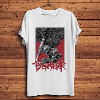 ขายดี!เสื้อยืดแขนสั้นลําลอง พิมพ์ลายอนิเมะ Berserk สีขาว แฟชั่นฤดูร้อน สไตล์สตรีท สําหรับผู้ชาย และผู้หญิงS-5XL