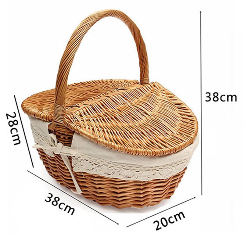 Wicker Basket Making English Country Style Camping Picnic Basket ...