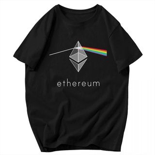 [COD]พร้อมส่ง เสื้อยืดแขนสั้น คอกลม ผ้าฝ้าย 100% พิมพ์ลาย Ethereum หลากสี แฟชั่นฤดูร้อน สําหรับผู้ชายS-5XL