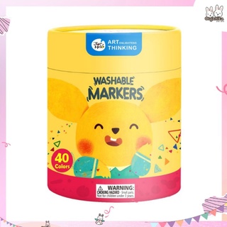 ปากกาเมจิกเสริมพัฒนาการสำหรับเด็ก Baby Roo Washable Markers ปลอดสารพิษ ล้างออกง่าย ขนาด 40 แท่ง