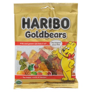 HARIBO ฮาริโบ้ โกลด์แบร์ส วุ้นเจลาตินสำเร็จรูป กลิ่นผลไม้รวม รูปหมี 160 ก. Haribo Gold Bears Instant Jelly Gelatin Mixed