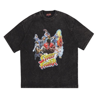 เสื้อยืด พิมพ์ลาย OVERSIZE TOXIC1805 STREET FIGHTER WASHED