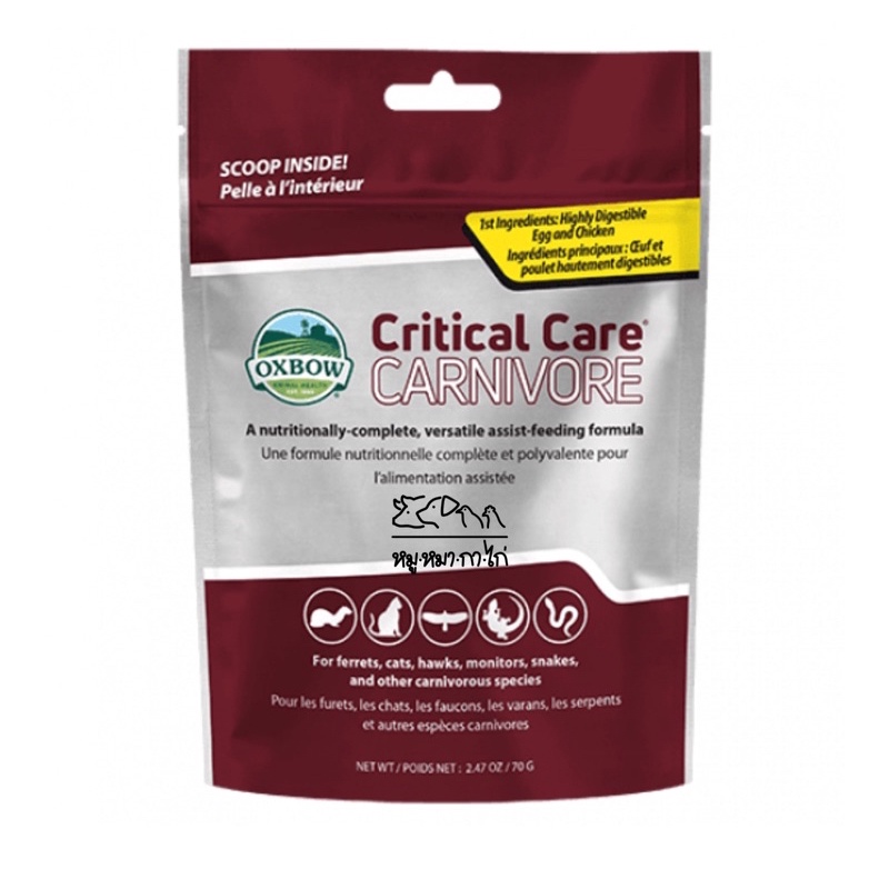 Critical Care Carnivore คริติคอลแคร์ สำหรับสัตว์กินเนื้อ(ขนาด70กรัม)