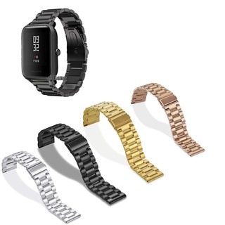 20mm สายคล้องเหล็กกล้าไร้สนิมสำหรับ Huami Amazfit Bip 3 Lite S U Pro Bip3