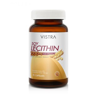 VISTRA Soy Lecithin 1,200 mg plus Vitamin E [ 90 แคปซูล ] วิสทร้า เลซิตินจากถั่วเหลือง 1,200 mg