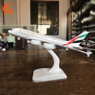 Emirates Airbus 380 Diecast โมเดลเครื่องบินโลหะ A380 Airclaft ของเล่น พร้อมขาตั้ง